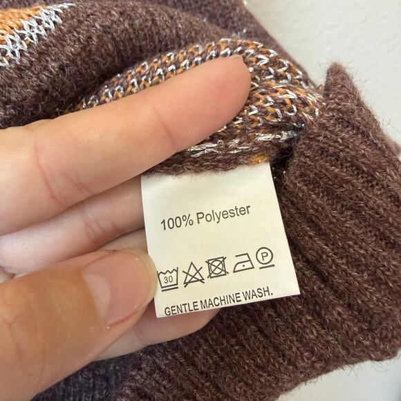 SundayUp Western Cowboy Sweater in Brown Size L - Picture 5 of 6